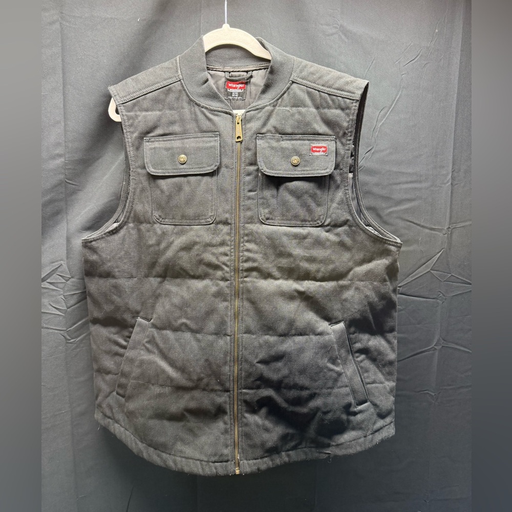 EUC Wrangler Charcoal Utility Vest Sz XL (10AJ)